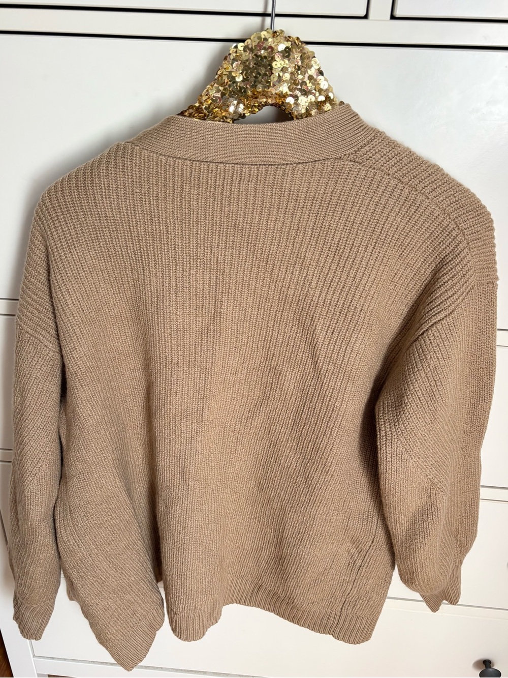 Aritzia Wilfred Free Unwind Merino Wool Open-Front Cardigan Camel Size Small - Picture 3 of 8